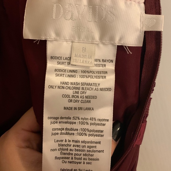 Long Bridesmaid Dress with Lace Bodice - Picture 3 of 4